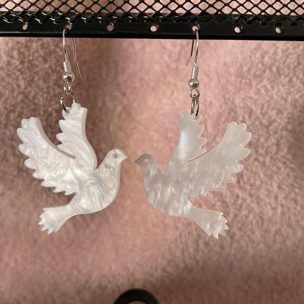 Dove Earrings - Picture 2 of 4